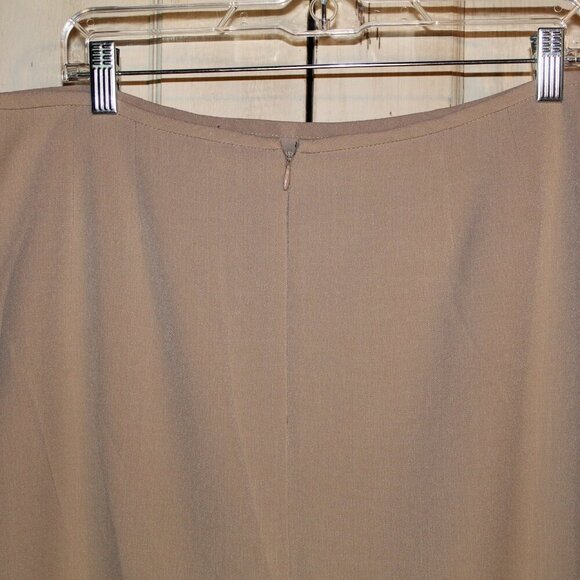 Preston & York tan lined ponte professional casual slim skirt 16 - Picture 4 of 6